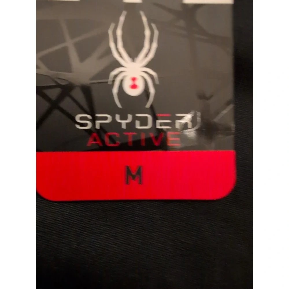 Spyder Active Stretch‎ Top Mens Medium Black Long Sleeve Base Layer Athletic NWT